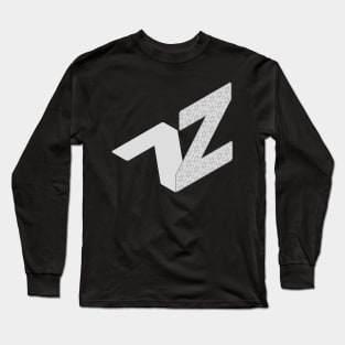 Isometric Alphabet Letter, Letter Z Long Sleeve T-Shirt